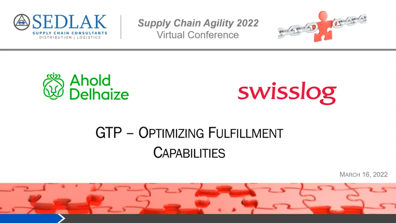 GTP project with Swisslog, Ahold Delhaize & Sedlak